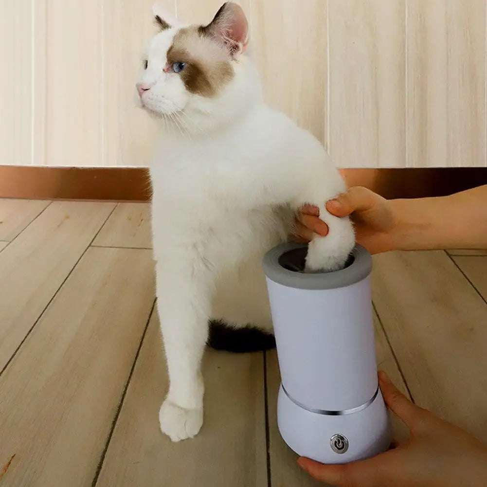 Automatic Portable Dog Paw Washer and Electric Paw Massager for Small to Medium Pets, USB Rechargeable