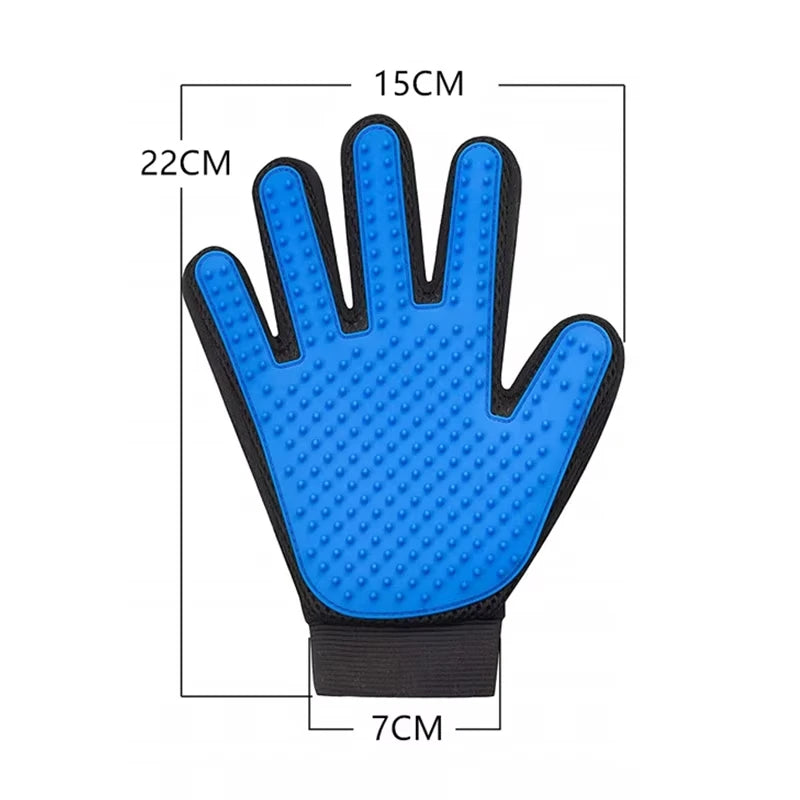 Professional Pet Grooming Glove for Cats and Dogs - Deshedding Brush and Massage Tool for Effective Hair Removal and Cleaning