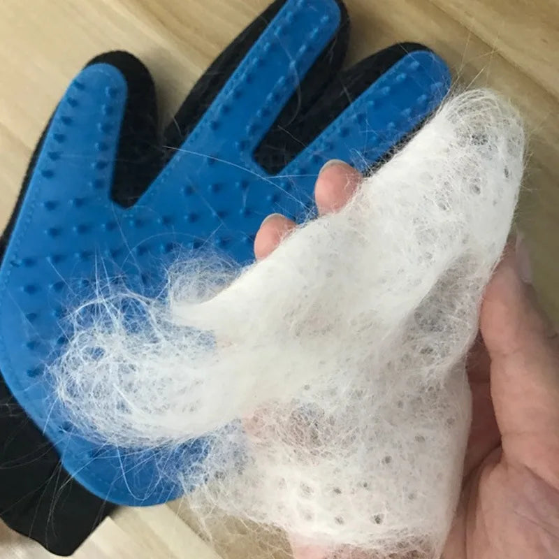 Professional Pet Grooming Glove for Cats and Dogs - Deshedding Brush and Massage Tool for Effective Hair Removal and Cleaning