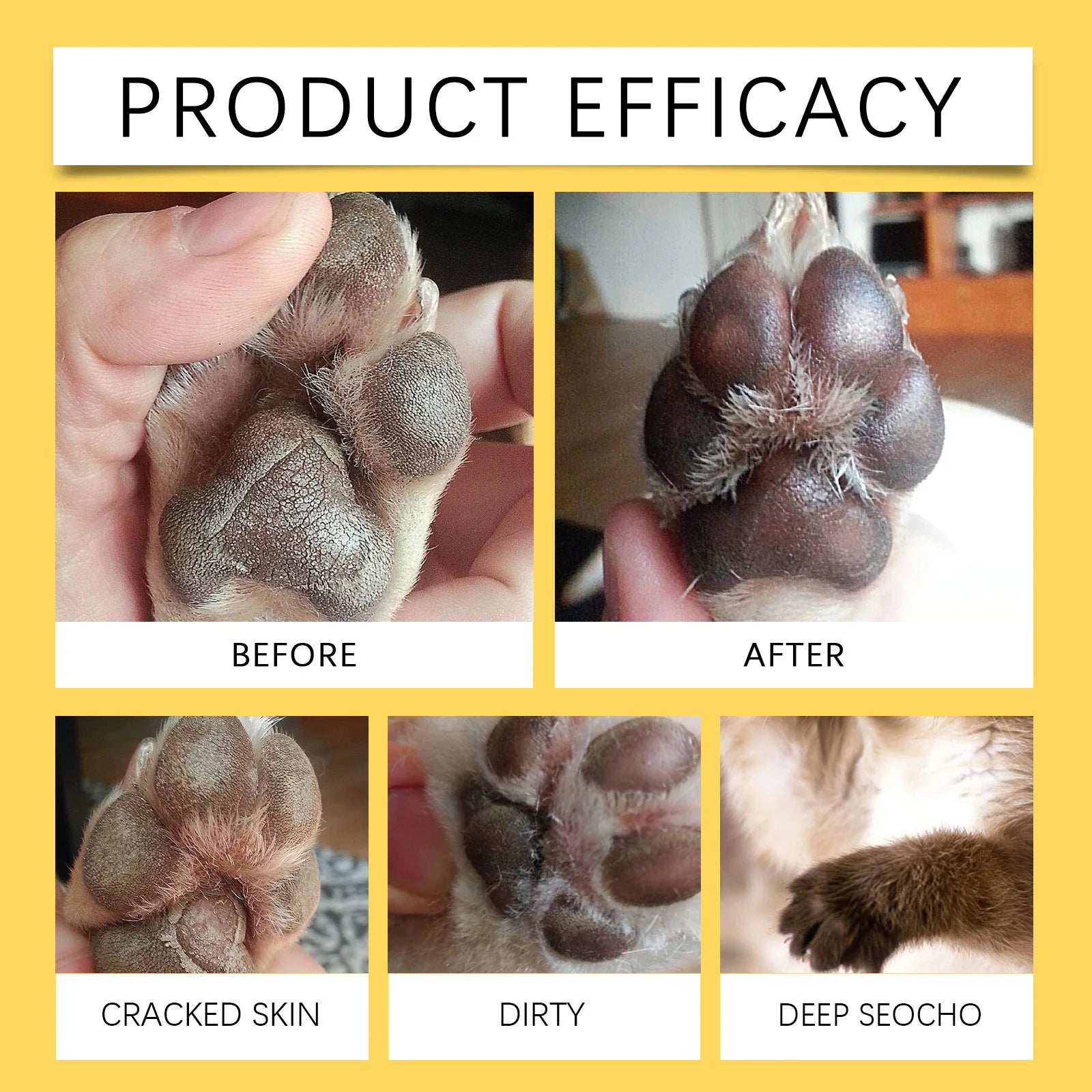 Pet Paw Balm Stick - Gentle Moisturizing and Nourishing Care for Dogs and Cats with Dry, Cracked Pads - Vet Recommended for All Seasons
