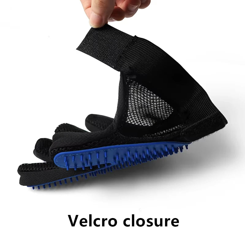Professional Pet Grooming Glove for Cats and Dogs - Deshedding Brush and Massage Tool for Effective Hair Removal and Cleaning
