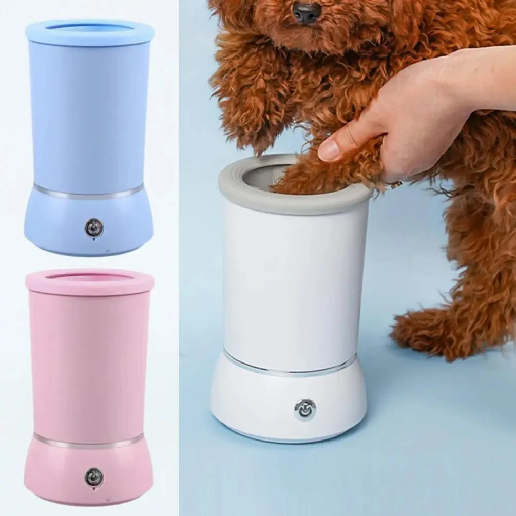 Automatic Portable Dog Paw Washer and Electric Paw Massager for Small to Medium Pets, USB Rechargeable
